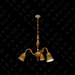 چراغ سقفی طلایی