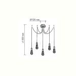 سایز لوستر سقفی