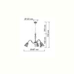 سایز لوستر سقفی