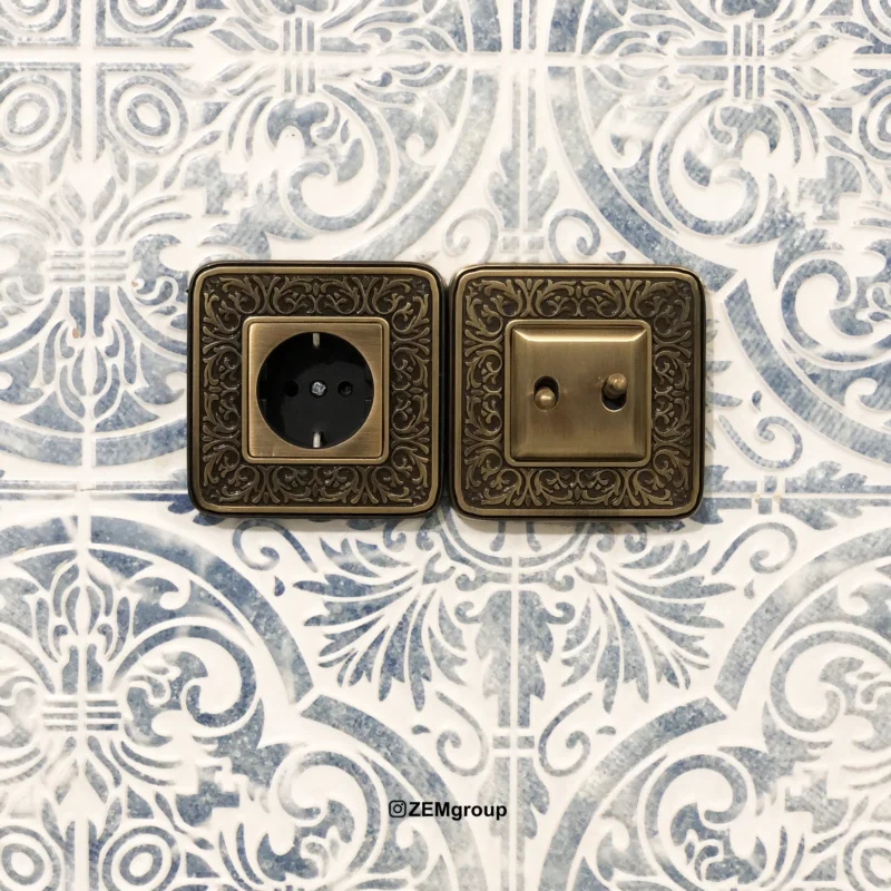 classic decorative switch and socket