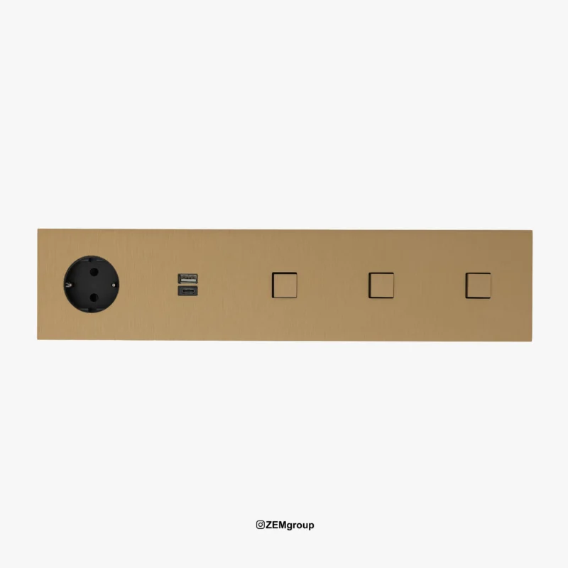 پریز پنلی به همراه سوکت usb و کلید